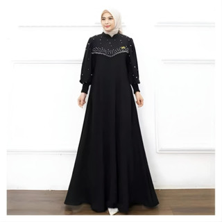 Gamis ชุดเดรส VIERA DRESS BO FRIENDLY M L XL XXL วัสดุ CRINKLE AIRFLOW MIX MUTIARA GAMIS ผู้หญิง สีดําล้วน SAGE รุ่นล่าสุด ตอนนี้ JUMBO Can GAMIS ผู้หญิง ปาร์ตี้ ชุดเดรส สําหรับผู้หญิง มุสลิม เสื้อผ้ามุสลิม เกาหลี ผู้หญิง