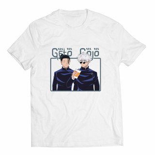 Geto &amp; GOJO JUJUTSU KAISEN 0030 | ชุดเสื้อผ้า ลายการ์ตูนอนิเมะ | เสื้อยืด ลายการ์ตูนอนิเมะ | เสื้อยืด ลายการ์ตูนอนิเมะ | เสื้อยืด ผ้าฝ้าย ขนาดใหญ่ สไตล์สตรีท สําหรับผู้ชาย และผู้หญิง | เสื้อผ้าผู้ใหญ่