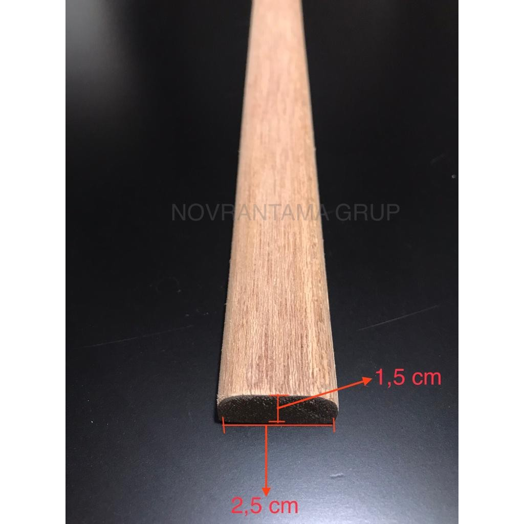 MoldingWainscoting Profile Wood Trim Wall Trim 2.5x1.5 ซม.ความยาว 100 ซม.ปั้นผนัง