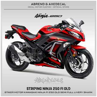 สติกเกอร์ ลายกราฟิก NINJA 250fi SHARK กราฟิก KAWASAKI NINJA FI OLD SHARK สําหรับติดตกแต่งรถจักรยานยนต์