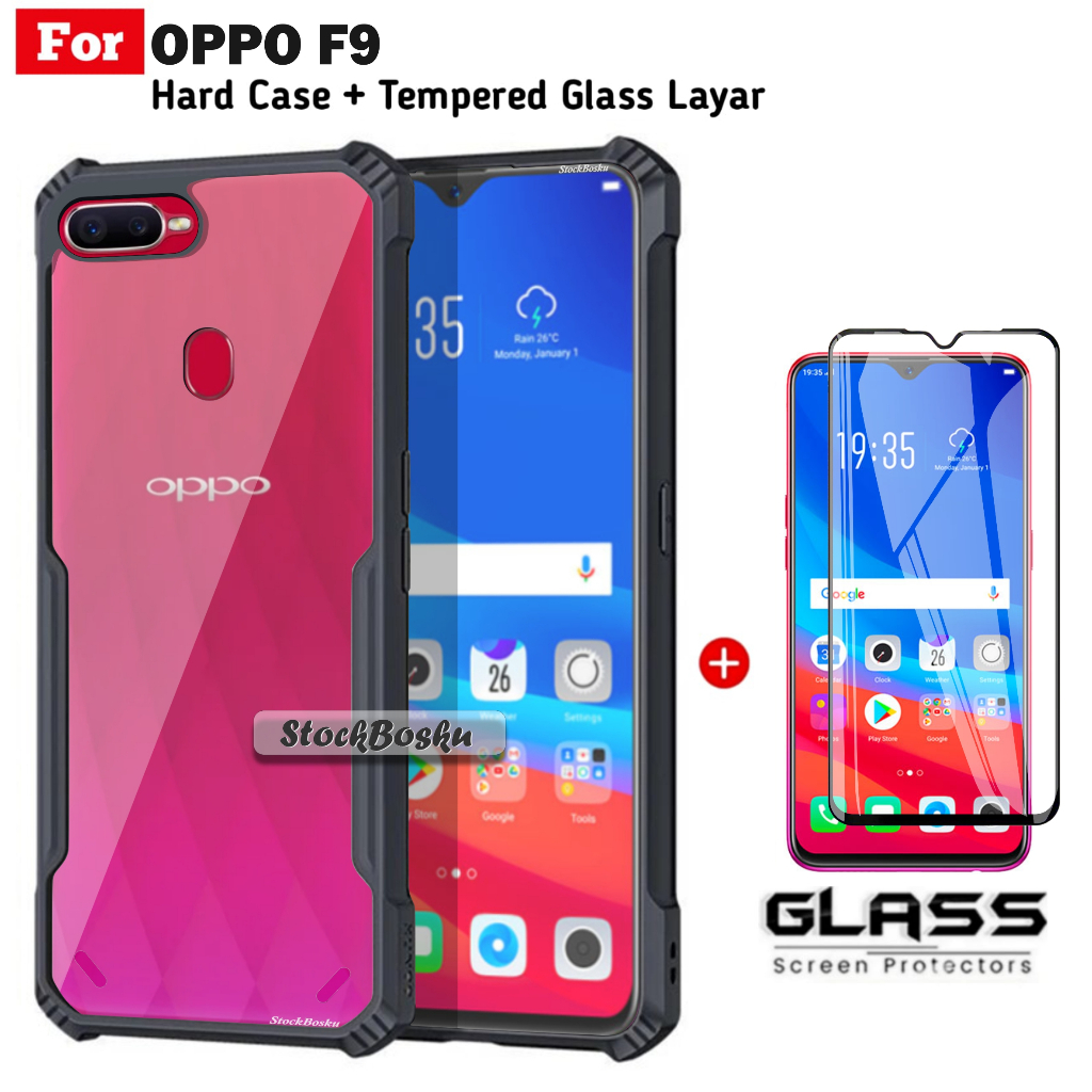 HP LAYAR Oppo A5 A7 A5s A3s A12 F9 Hard Soft Case โปร่งใสฟรี Anti-Scratch Full Screen Protector