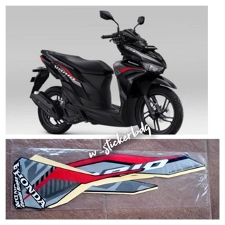 สติกเกอร์ติดตัวถังรถยนต์ สีดํา สําหรับ Honda Vario 125 2022 2023