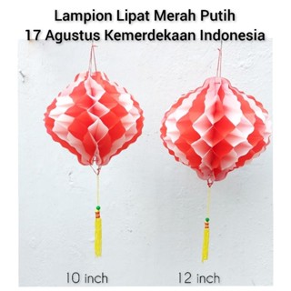 Putih MERAH โคมไฟพับได้ สีแดง และสีขาว สิงหาคม 17th อิสรภาพของอินโดนีเซีย