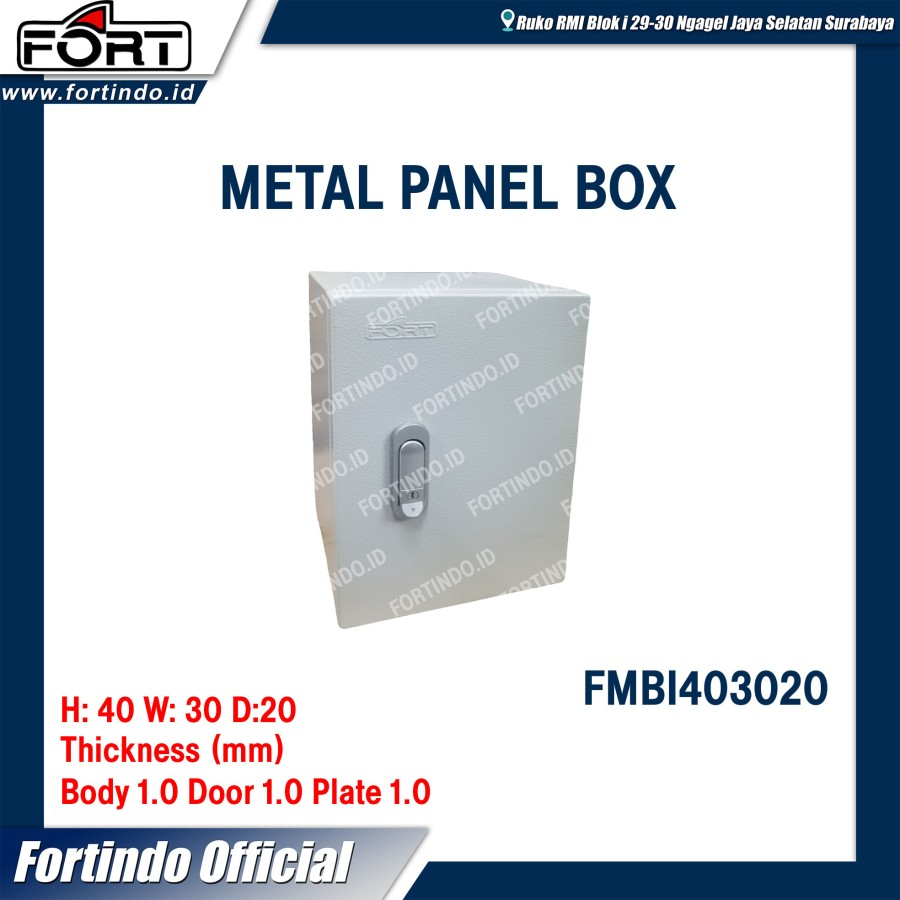 เอฟเอ็มบี กล่องแผงโลหะในร่ม403020 IP55 ยี่ห้อ FORT