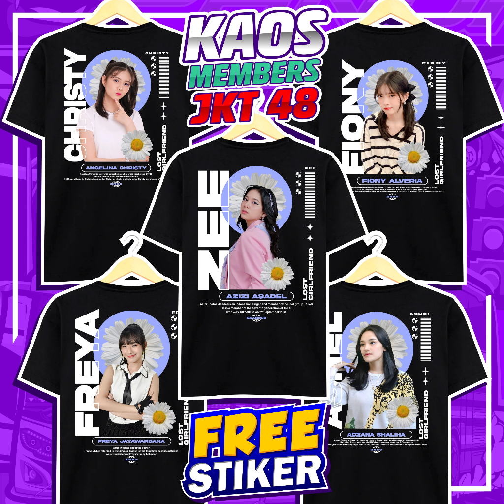 (ฟรีสติ๊กเกอร์) Kaos MEMBER JKT48 NEW ERA SUMMER EDITION - TSHIRT MEMBER JKT 48 NEW ERA FREYA JAWARD