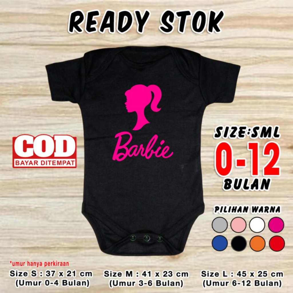 บาร์บี้ตัวละคร เสื้อผ้าเด็กผู้หญิงเด็กสาวจัมเปอร์สีชมพูการ์ตูนตุ๊กตาทารกแรกเกิดสวย ชุดรอมเปอร์ เสื้อผ้าน่ารักเด็กวัยหัดเดินบอดี้สูทเสื้อยืดที่กําหนดเองสาวเจมเปอร์สาวของขวัญแฮร0 6 12เม