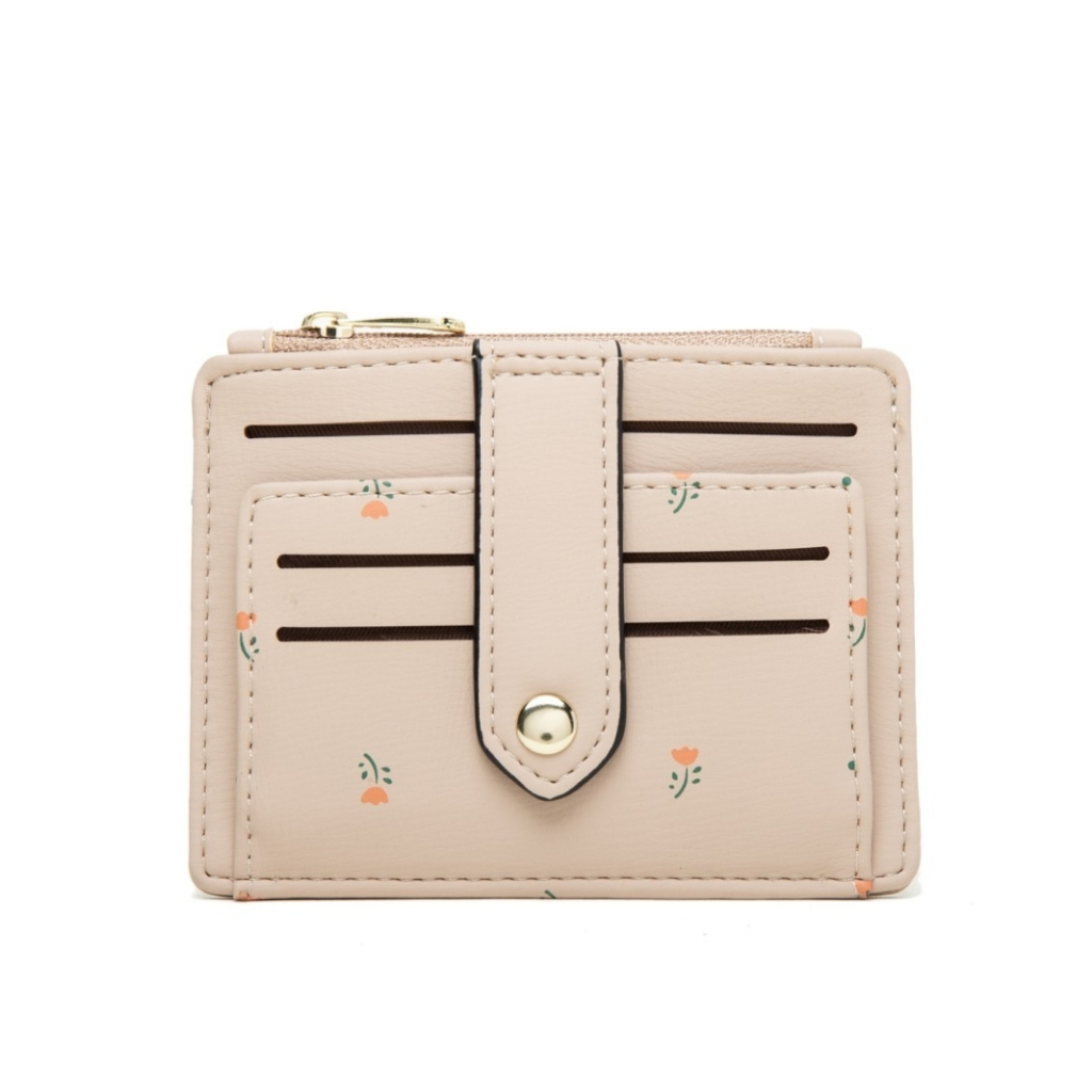 กระเป๋าสตางค์ผู้หญิง PRETTYZYS ORIGINAL CREAM LEATHER BRONVILLE WA755P3 KOREA SMALL ATM SLOT COIN MO