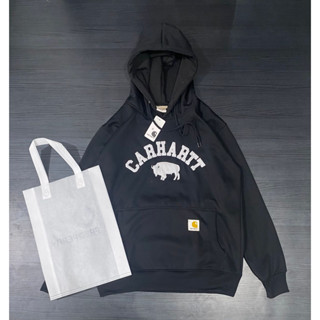 Carhartt Bull เสื้อกันหนาว มีฮู้ด สีดํา