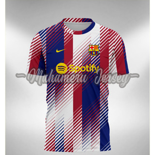 เสื้อกีฬาแขนสั้น ลายทีม Barcelona Prematch 2023 2024