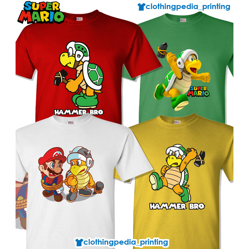 Army Hammer Bro Bowser& 39;s Koopa Troop Super Mario เสื้อยืด