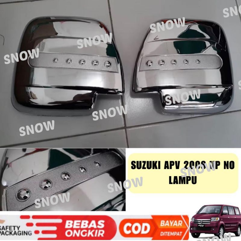 Suzuki Apv Arena 2008 2009 Up ฝาครอบกระจกมองหลังไม่มีไฟโครเมียม