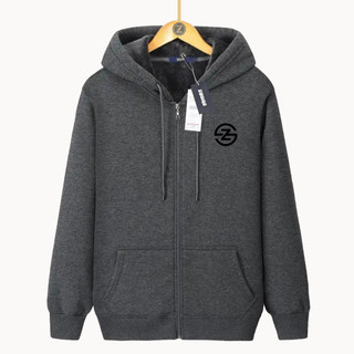 Zirdigo Jaket Zipper Distro Logo PL02 Hitam Jaket Unisex Resleting