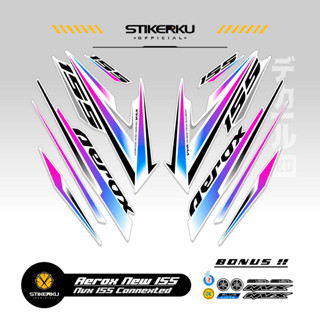 ใหม่ สติกเกอร์เชื่อมต่อ AEROX 155 MOTIF 38 COMBO COLOR พื้นฐาน สีดํา สติกเกอร์ AEROX 155 AEROX 155 เชื่อมต่อสติกเกอร์ AEROX 155 เชื่อมต่อลิสต์ เสา ตัวแปร NVX สติกเกอร์ AEROX 155 เชื่อมต่อแล้ว DECAL Stickerkudecall