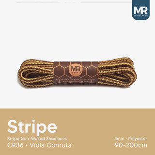 Mr Shoelaces CR36 Viola Cornuta เชือกผูกรองเท้า ทรงกลม ลาย 5-6 มม. 80 ซม. 90 ซม. 100 ซม. 120 ซม. 150 ซม. 200 ซม. - เชือกผูกรองเท้าพรีเมี่ยม