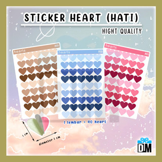 สติกเกอร์ Hati Love Heart สีพาสเทล สําหรับตกแต่ง