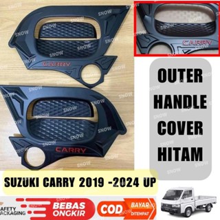 ฝาครอบมือจับด้านนอก สีดํา สําหรับ Suzuki Carry 2019 2023 2024