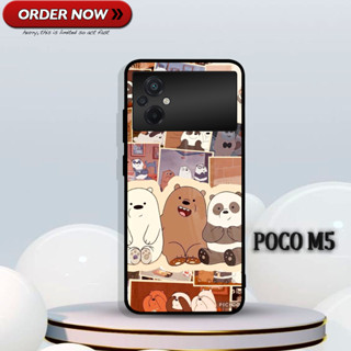 [MT02] เคสนิ่ม แวววาว ล่าสุด สําหรับ XIAOMI POCO M5 | Poco M3 4G |Poco M4 PRO | Poco M5S | เคสโทรศัพท์มือถือ ลายหมีน่ารัก แบบทันสมัย