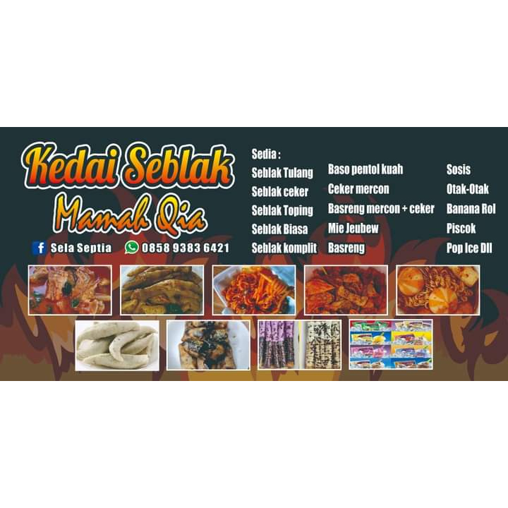 แบนเนอร์ร้าน Seblak แบนเนอร์ Seblak