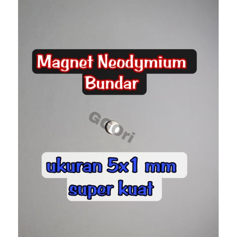 MAGNET NEODYMIUM รอบ 5x1 มม. N52 REAL