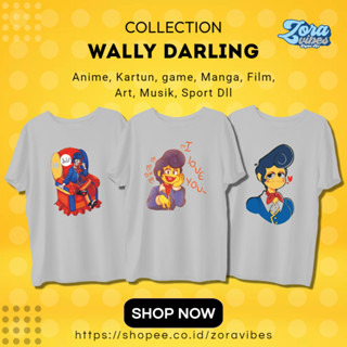 เสื้อยืดแขนสั้น พิมพ์ลายอนิเมะ Darling WALLY สําหรับผู้ชาย