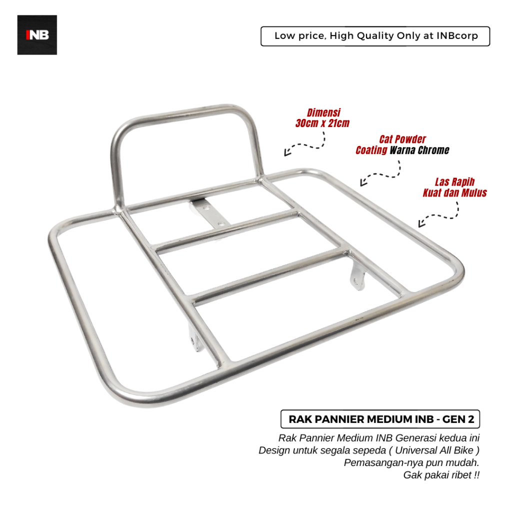 FRONTRACK PANIER GEN 2 CHROME SPECIAL Universal All Bike - กําหนดเองโดย INBcorp