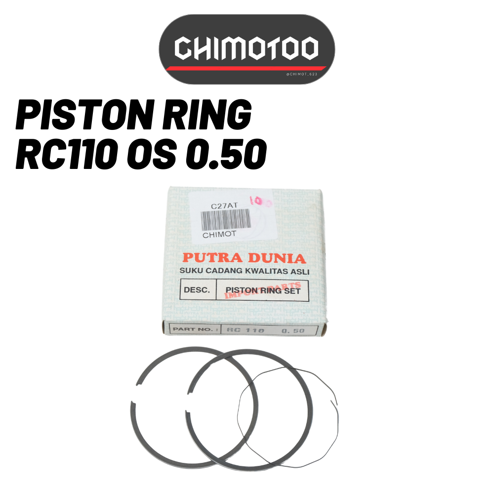 แหวนลูกสูบ Suzuki Rc110 Rc 110 Crystal Os 0.50
