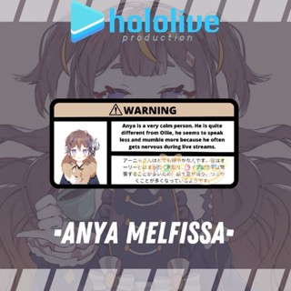 Anya MELFISSA HOLOLIVE ID สติกเกอร์เตือน กันน้ํา ลายอนิเมะ