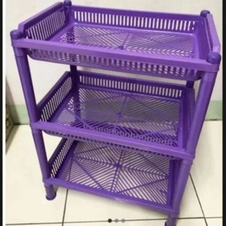 ชั้นวางเครื่องเทศ จานแก้ว พลาสติก 3 ชั้น อเนกประสงค์