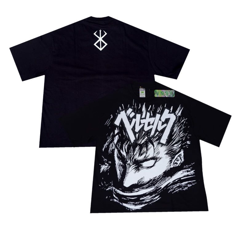 ANIME COTTON เสื้อยืด CARTOON MANGA ANIME เสื้อยืด OVERSIZED EMBROIDERED เสื้อยืด