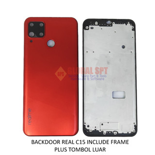 Backdoor REALME C15 รวมกรอบกลาง / ฝาหลัง / ฝาครอบด้านหลัง