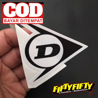 สติกเกอร์ พิมพ์ลายโลโก้ DUNLOP เคลือบเงา สําหรับติดตกแต่งหมวกกันน็อค รถจักรยานยนต์ รถยนต์