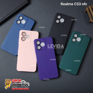 เคสนิ่ม ทรงสี่เหลี่ยม ป้องกันเลนส์กล้อง สีมาการอง สําหรับ Realme C51 Realme C53 Realme C51 Realme C53