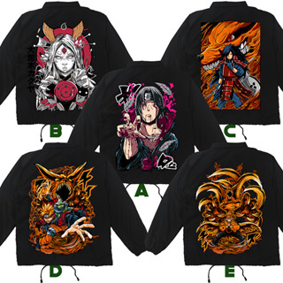 เสื้อแจ็กเก็ตโค้ช ลาย Naruto ITACHI MADARA KYUUBI KAGURA WINDBREAKER สําหรับขี่รถจักรยานยนต์