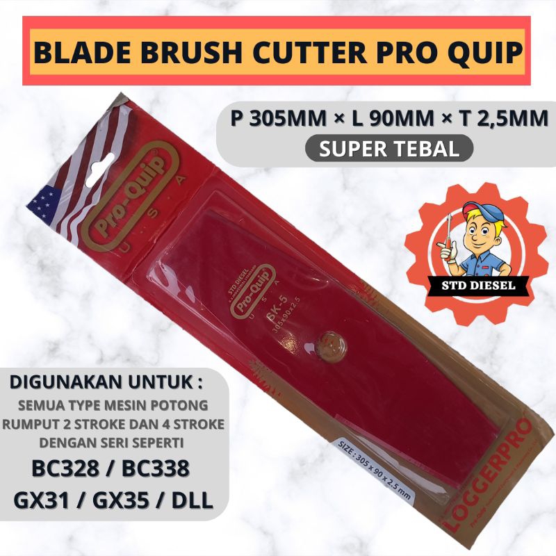 BLADE BRUSH CUTTER 305 90 2.5 มม. PRO QUIP BC328 BC338 GX31 GX35 2-STROOKE 4-STOKE UNIVERSAL PRO QUI