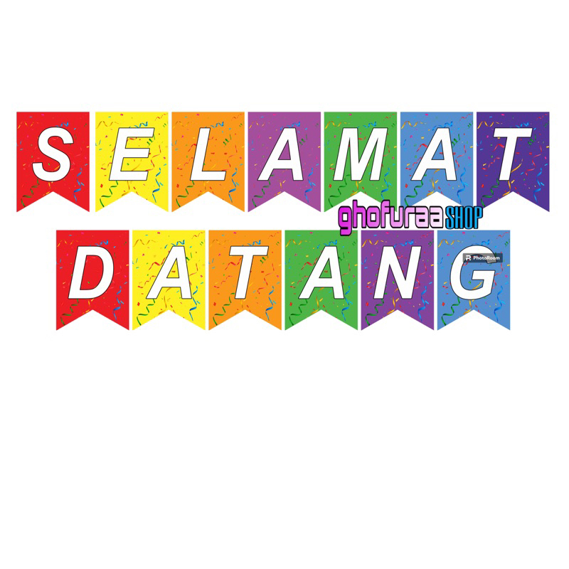 BUNTING FLAG BANNER FLAG WELCOME CUSTOM โดย GHOFURA SHOP