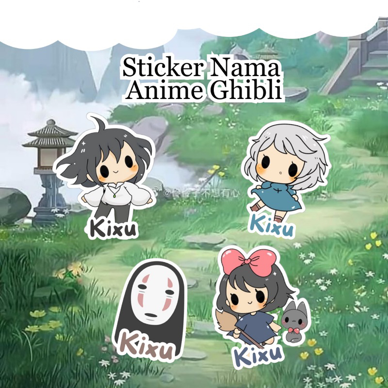 ANIME Ghibli สติ๊กเกอร์ชื่อกันน้ําแบบกําหนดเอง