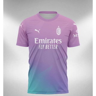 เสื้อกีฬาแขนสั้น พิมพ์ลาย Milan 3rd Third 2023 2024