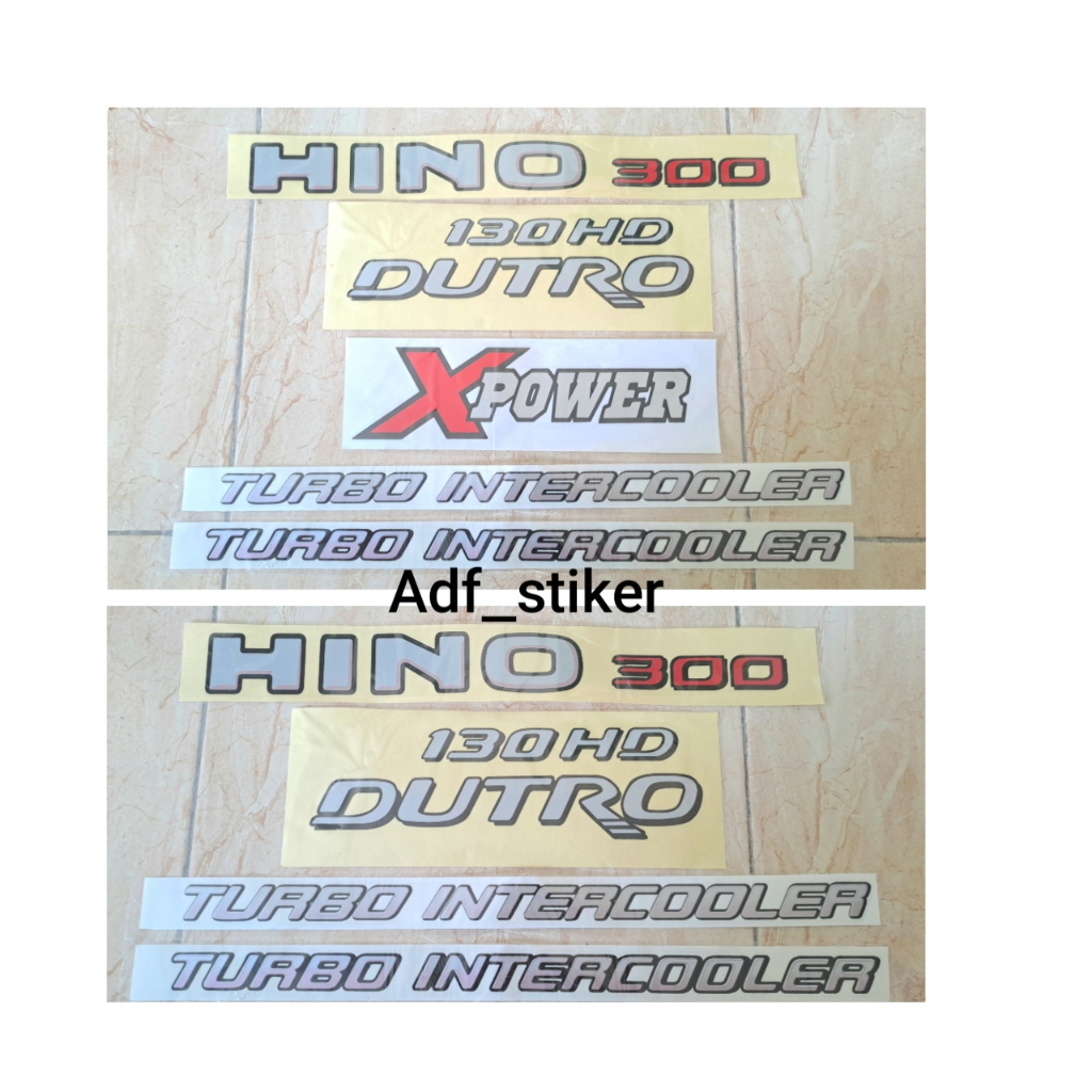 Hino สติกเกอร์อินเตอร์คูลเลอร์ hino 300xpower 130hd dutro turbo 300 dutro 130hd 1 ชุด