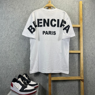 เสื้อยืด พิมพ์ลาย Balenciaga BIG BACK PARIS สีขาว