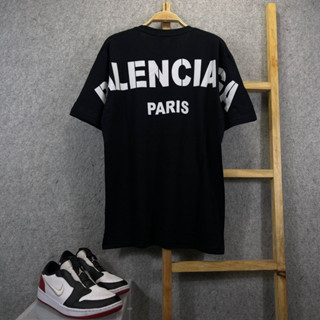 เสื้อยืด พิมพ์ลาย Balenciaga BIG BACK PARIS สีดํา