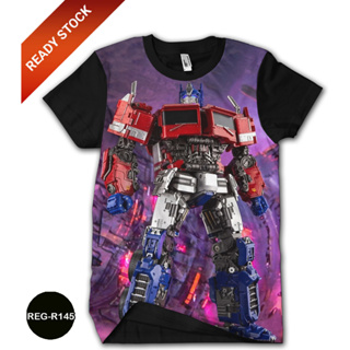 เสื้อยืด พิมพ์ลายอนิเมะ Transformers Optimus Prime 3 มิติ สําหรับเด็ก REG-R145