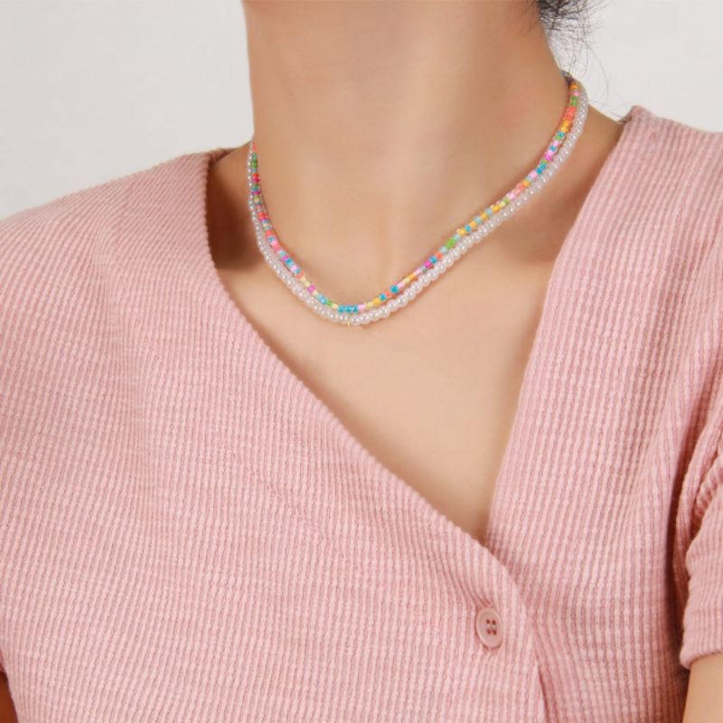 NC-168 ลูกปัดผสมสองชั้นของผู้หญิงแฟนซีน่ารักนําเข้าอุปกรณ์เสริมวัยรุ่น