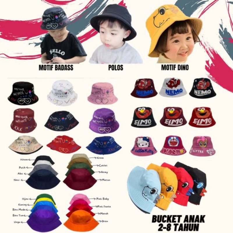 หมวกบัคเก็ต FLAIN | CHARACTER STRAP BUCKET HAT | หมวก DINO BUCKET