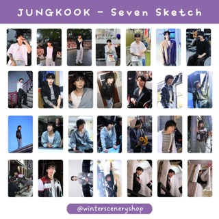 โฟโต้การ์ด Bts Jungkook - Seven Photo Sketch | โฟโต้การ์ด 1 ชุด ได้ 28 ชิ้น | ☃ ทิวทัศน์ฤดูหนาว ☃