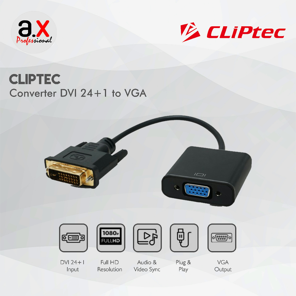 สายแปลง 24+1 เป็น VGA Cliptec