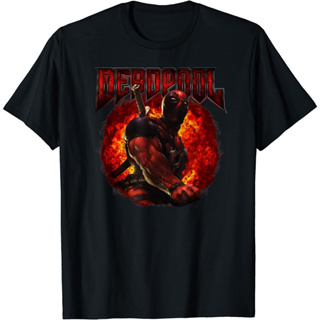 เสื้อยืดแฟชั่น ลาย Marvel Deadpool Epic Heavy Metal Explosive Rock สําหรับผู้ชาย ผู้หญิง อายุ 1 2 3 4 5 6 7 8 9 10 11 12 ปี