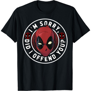 เสื้อยืด ลาย Marvel Deadpool Sorry Did I Offend You แฟชั่น สําหรับเด็กผู้ชาย ผู้หญิง อายุ 1 2 3 4 5 6 7 8 9 10 11 12 ปี