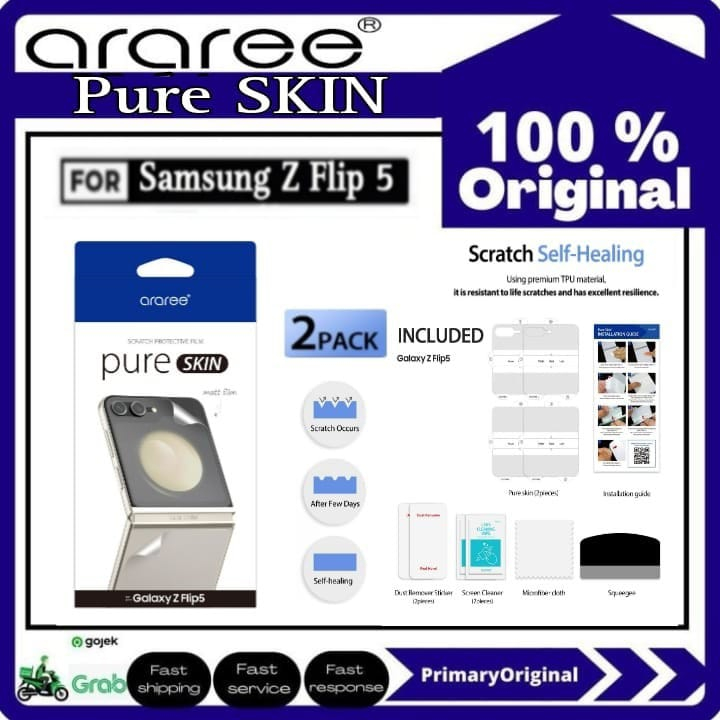 ฟิล์มกันรอยหน้าจอด้านหลัง Samsung Galaxy Z Flip 5 Flip5 ARAREE Pure Skin