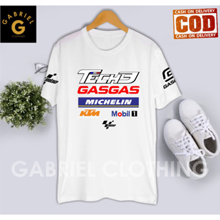 Motogp TECH 3 Distro เสื้อยืดโพลีเอสเตอร์ แก๊ส สําหรับผู้ชาย และผู้หญิง 1209