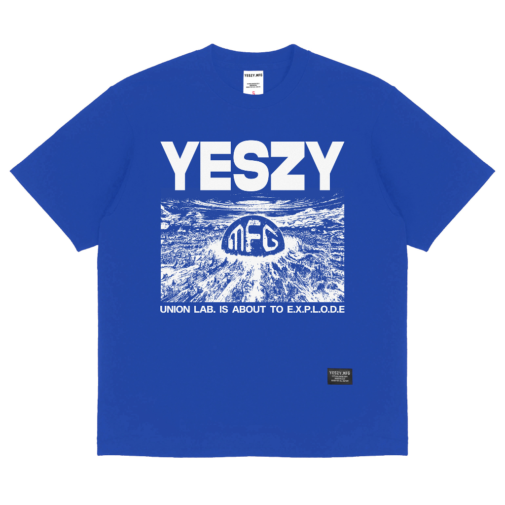 YESZY.MFG เสื้อยืดรอยัลบลูระเบิด